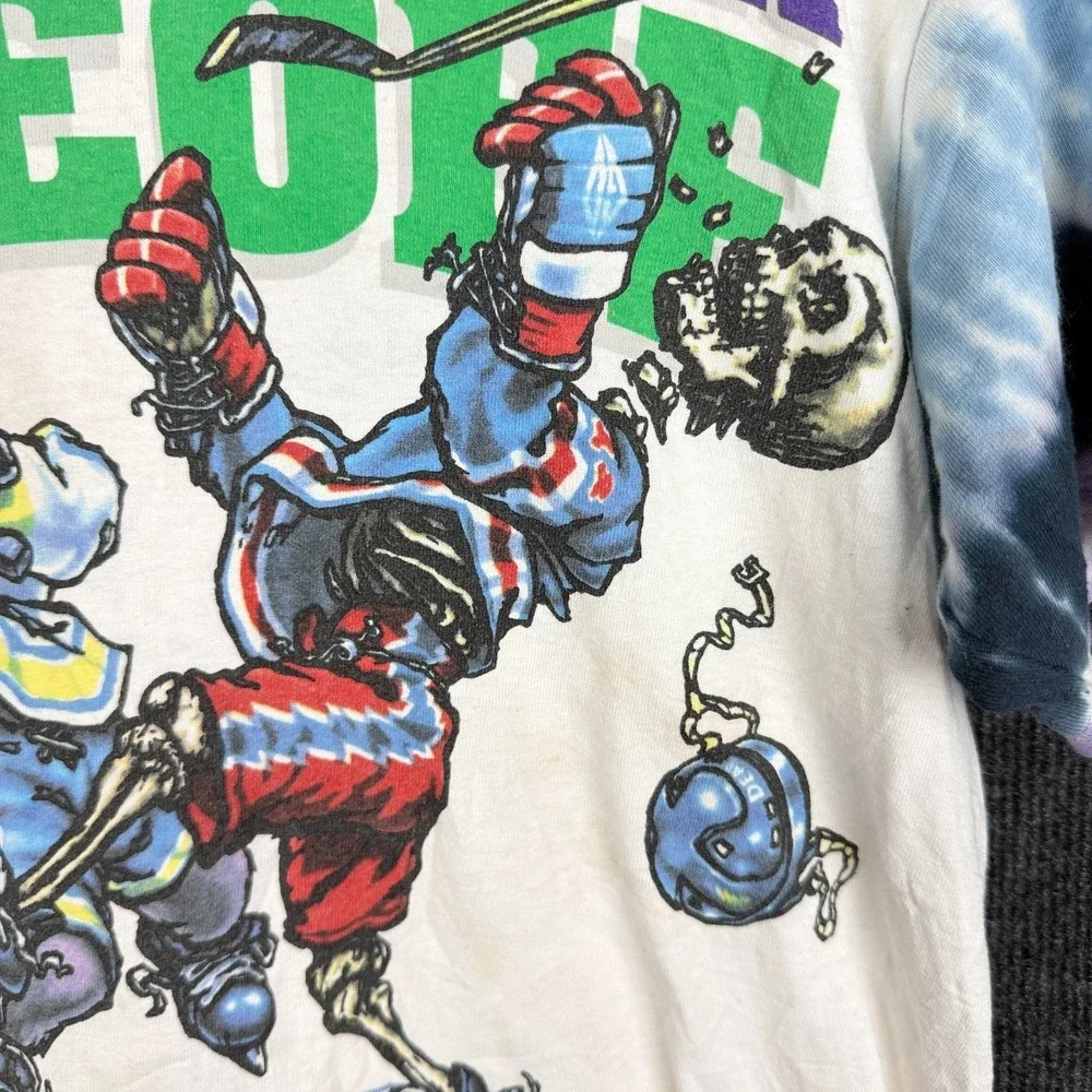 Liquid Blue Grateful Dead Steal Your Faceoff Hockey Tie Dye T Shirt M Vintage